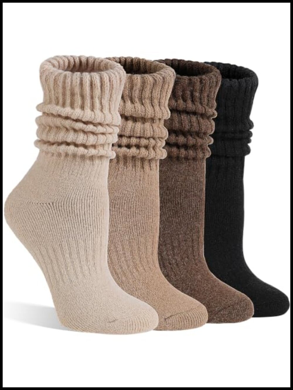 Merino Wool Slouchy Thermal Boot Socks Womens Calf Winter